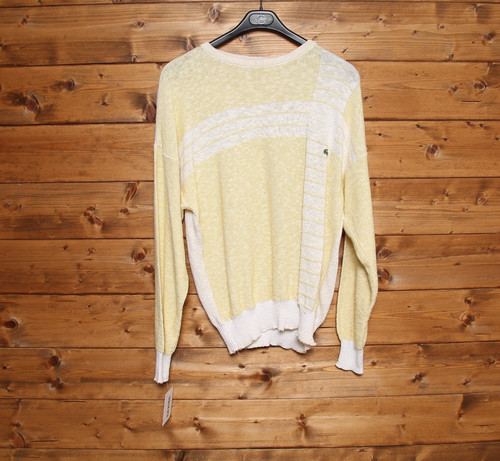 Lacoste vintage jaune maglione - jaune,