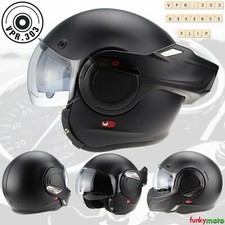 VIPER F242 180° Casque Modulable PJ Noté Sens Inverse Flip Casque Moto Noir Ma