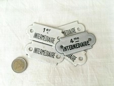 5 SMALL ANTIQUE ""INTERMEDIATE"" GLAZED PLATES SNCF TRAIN (8)