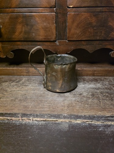 Pot ancien cuivre martelé - pot,