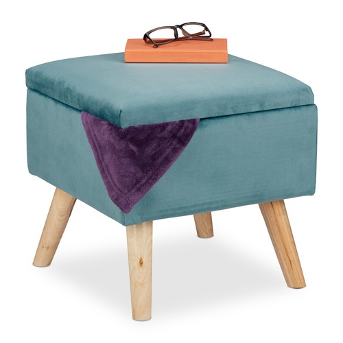 Tabouret velours pouf - tabouret,