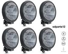 6 Phares Halogènes 12V 24V Fumée Rond Projecteur Longue Portée + Veilleuse ECE