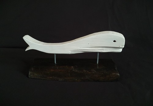 Sculpture baleine blanche - sculpture, "baleine