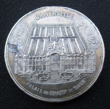 MEDAILLE FRANCAISE BRONZE EXPO EXPOSITION UNIVERSELLE  1878  33 mm 11 g environ