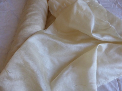 Coupons soie sauvage - de, beige