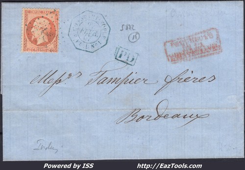France sur lettre ancre - lettre,