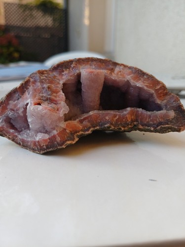 Géode agathe quartz rouge - géode, d'agathe