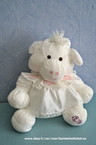Vache blanche doudou puffalump - blanche,