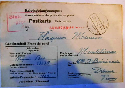 Correspondance prisonnier - d'un,