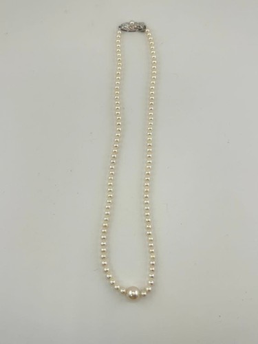 Mikimoto pearl necklace silver - mikimoto,