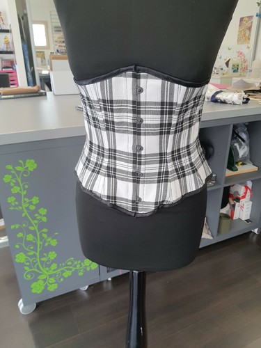 Serre taille tartan noir - serre-taille,