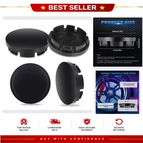 Caches moyeu mm noirs - caches,