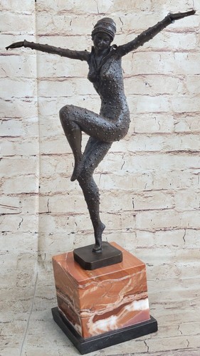 Signed bronze art - art, nouveau