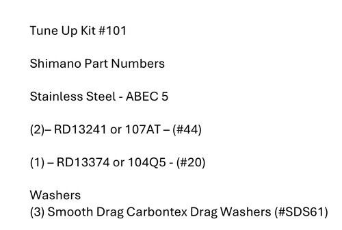 Tune kit 101 shimano - up, #101