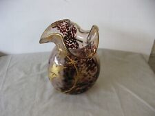 TOP speckled glass vase bird gold with mussel Ernest Baptiste Léveillé (1841-1913)