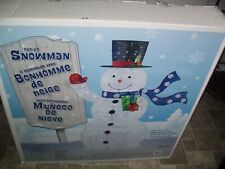 Vintage 72" Pop Up Pre-Lit Snowman New IN Box NEVER USED NOS