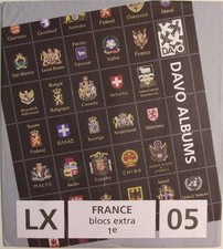 DAVO - Jeu FRANCE/BLOC EXTRA Luxe 2005 - Feuilles abimées (Avec Pochettes)