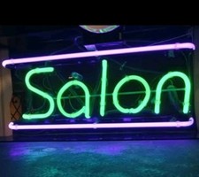 Salon  Wall Hanging Or Tabletop  Neon Sign 24" Wide  12" Tall 3 1/2"  Deep