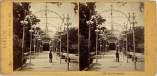 Allemagne, Berlin, Jardin de Kroll, vintage print, ca.1870, stéréo Tirage vintag