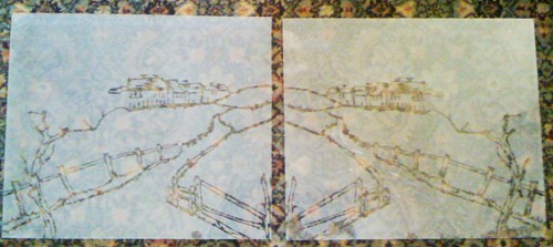 Paire verres sablés - verres,