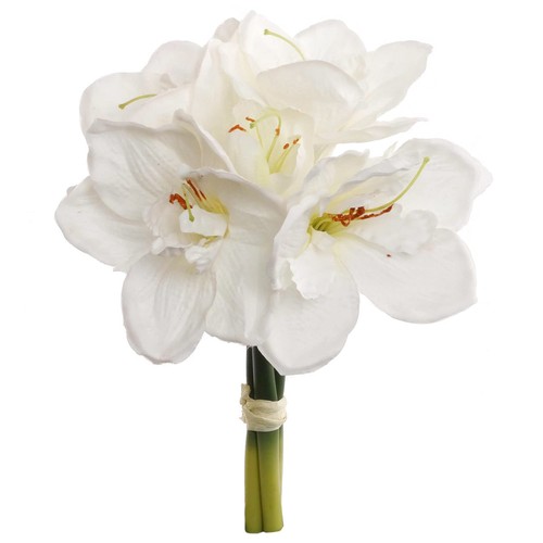 Larksilk white amaryllis - 12.5",