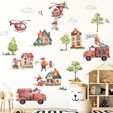 Sticker Mural Pompier, Camion