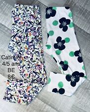 Catimini 4 / 5 Ans Fille : Lot 2 Leggings Été BE