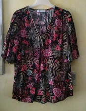 Blouse noir floral taille M