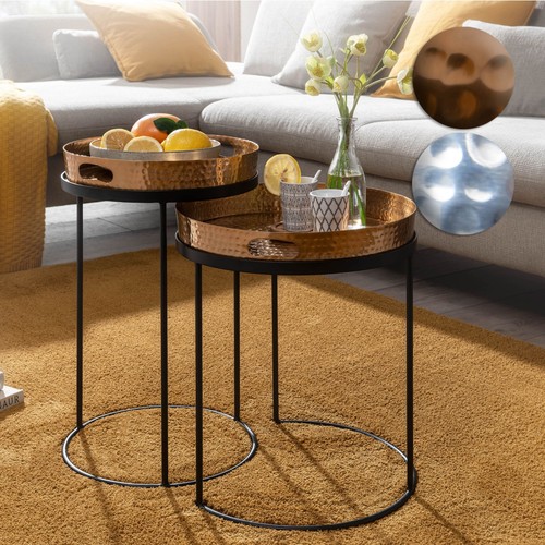 Finebuy table appoint lot de - table,