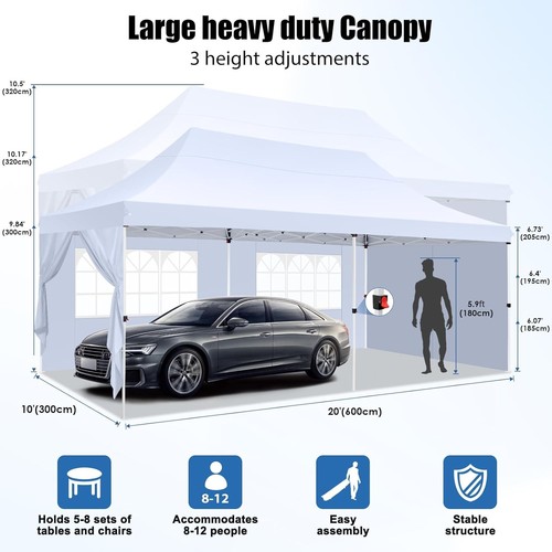 10x20 pop canopy heavy - 10x20, up