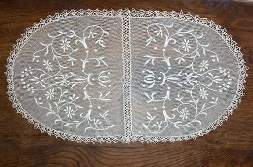 Dentelle ancienne tulle - -,