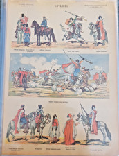 planche image épinal ancienne militaria uniforme spahis