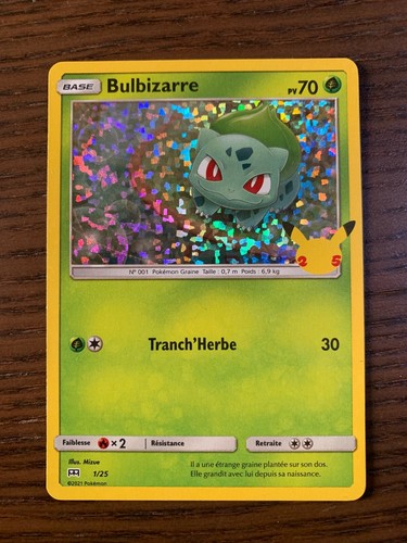 Carte pokémon holo bulbizarre - carte,
