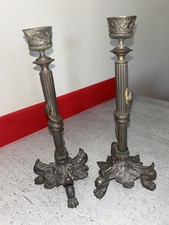 Ancienne paire de bougeoirs
