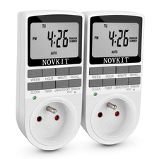 Programmateur Prise Électrique et Digitale Minuterie Prise Numérique à 10 Pro...