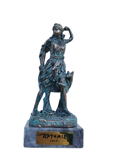 Statue bronze artémis - en,