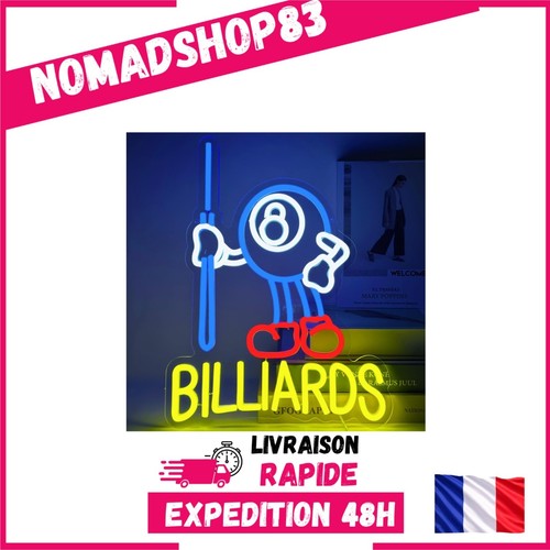 Enseigne néon led - led, billard