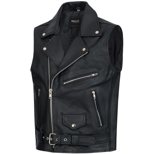 Paulgos gilet cuir - gilet, en