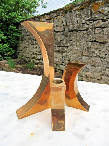 Vintage 3 bougeoirs - vintage,