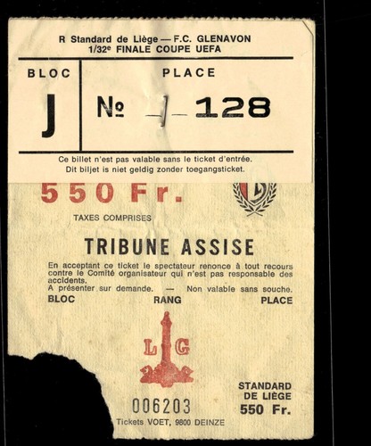 Ticket 1979 standard liege - standard, de