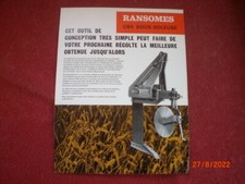 OLD ADVERTISING FLYER UNDER SOLEUSE RANSOMES C85