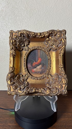 Tableau miniature huile sur - tableau,