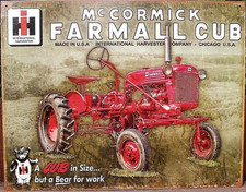 Plaque Métallique McCormick Farmall Cub 405Mm X 320Mm