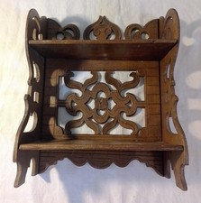 Late 19th Century Vegetable Decor Wooden Folding Shelf