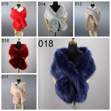 Femmes Fausse Fourrure Écharpe Étole Drapé Châle Cache-Col Moelleux Élégant