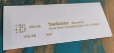 Technics SL-1210 M5G autocollant personnalisé lettrage doré 