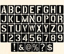 Alphabet pochoirs lettres et