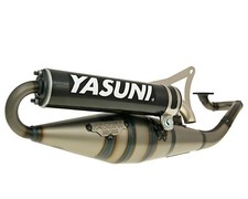 Exhaust system Yasuni Scooter Z carbon for Minarelli lying Yamaha Aerox Cat