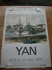 POSTER Robert YAN - 03/ 1979 - GALERIE DES ORFEVRES PARIS- 69X49cm