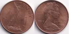 1 Penny 1966 Gambie Gambia -
